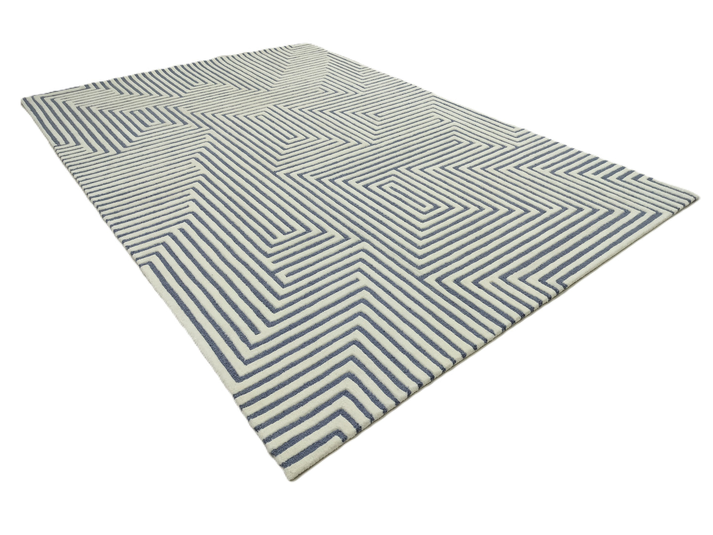 White Geometric Hand Tufted Rug, Loop-Cut Pile Rug, Area Rug, Handmade Rugs, Kids Rug, Customize Rug, Soft Rug.