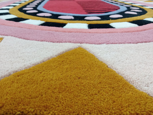 Multi Color Oval Hand Tufted Rug, Area Rug, Handmade Rugs, Kids Rug, Area Rug, Customize Rug, Soft Rugs.