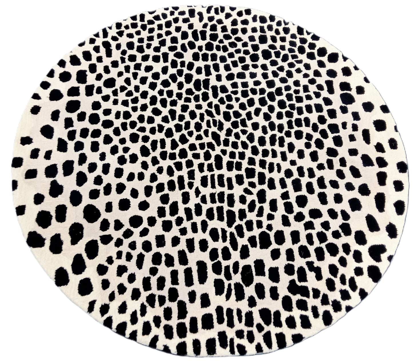 Leopard Print Beige Round Hand Tufted Rugs, Animal Print Rug, Handmade Rugs, Kids Rug, Area Rug, Customize Rug, Soft Rugs.