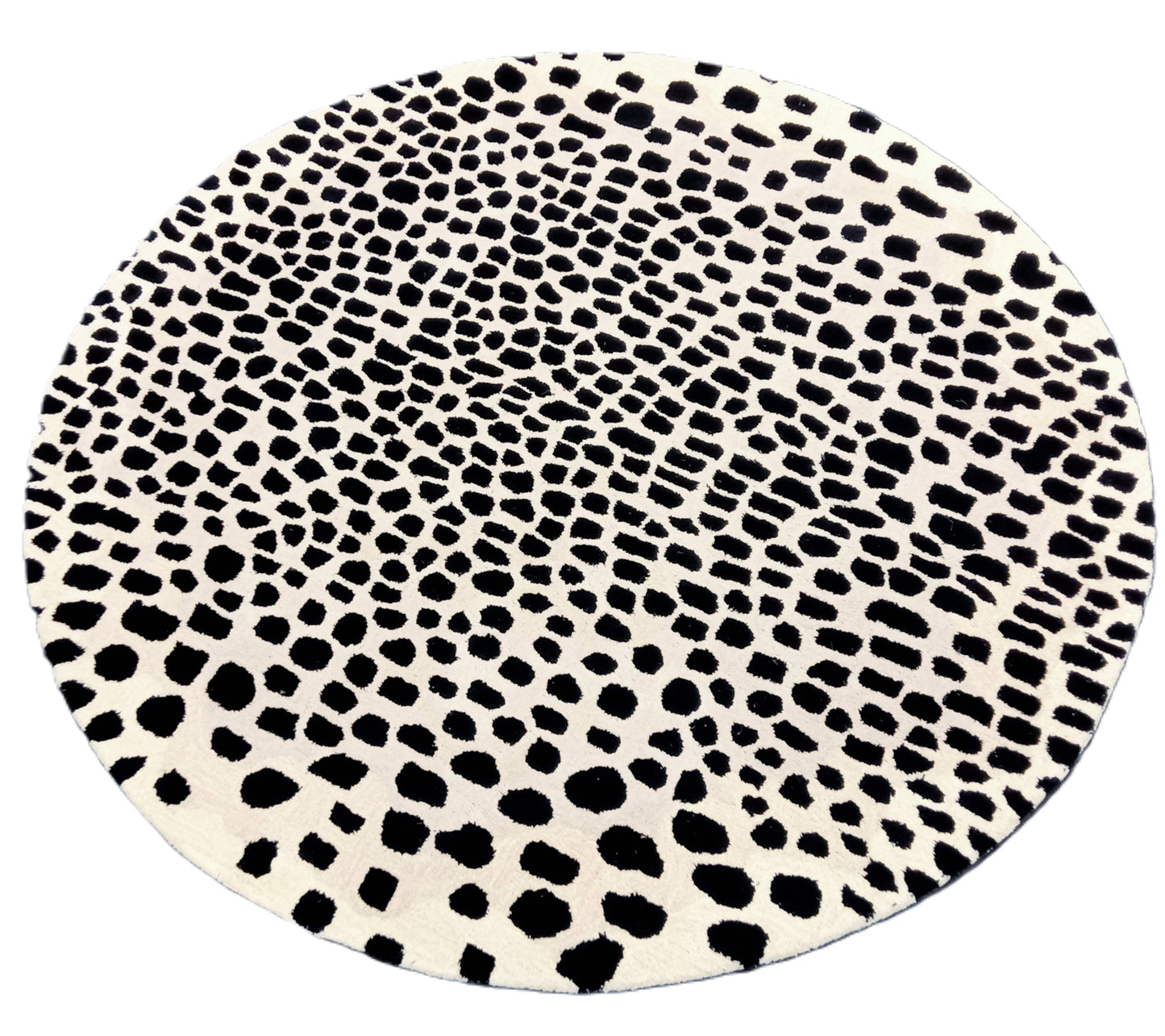 Leopard Print Beige Round Hand Tufted Rugs, Animal Print Rug, Handmade Rugs, Kids Rug, Area Rug, Customize Rug, Soft Rugs.