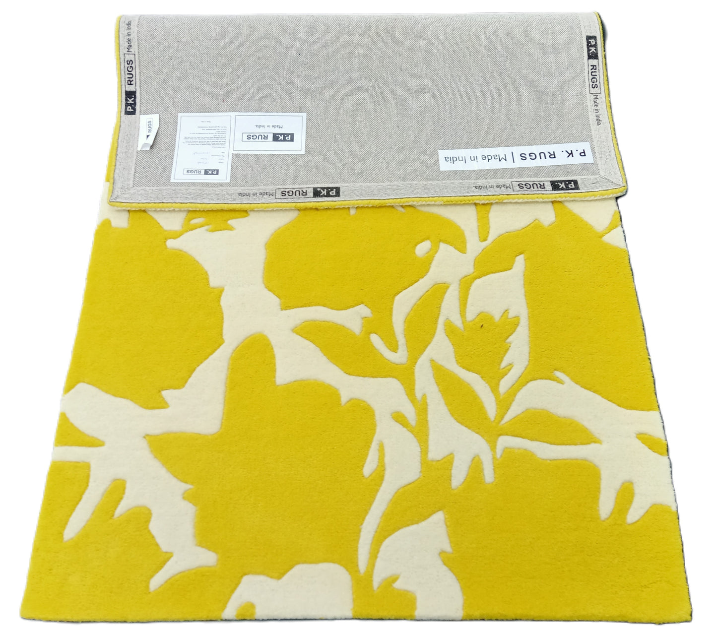 Multi Color Yellow Floral Hand Tufted Rug, Cut Pile Rug, Area Rug, Handmade Rugs, Kids Rug, Area Rug, Customize Rug, Soft Rugs.