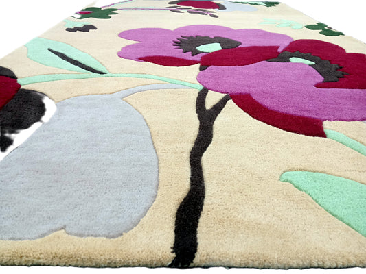 Beautiful Multi Color Floral Hand Tufted Rug, Area Rug, Handmade Rugs, Kids Rug, Area Rug, Customize Rug, Soft Rugs.