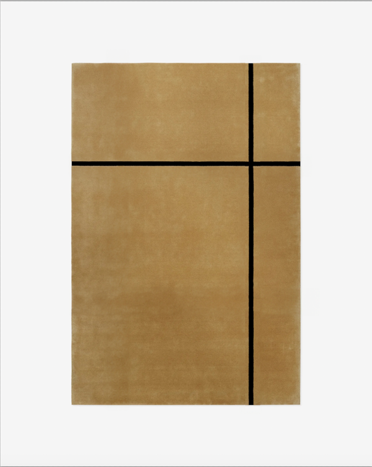 Christophe Tedjasukmana special order, gold and black stripe rug.