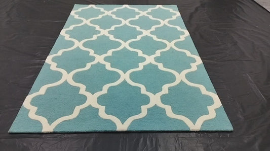 Blue Modern Hand Tufted Rug, Loop-Cut Pile Rug, Area Rug, Handmade Rugs, Kids Rug, Customize Rug, Soft Rugs.